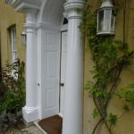 Replacement portico columns, turned from Accoya